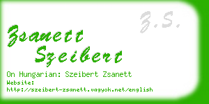 zsanett szeibert business card